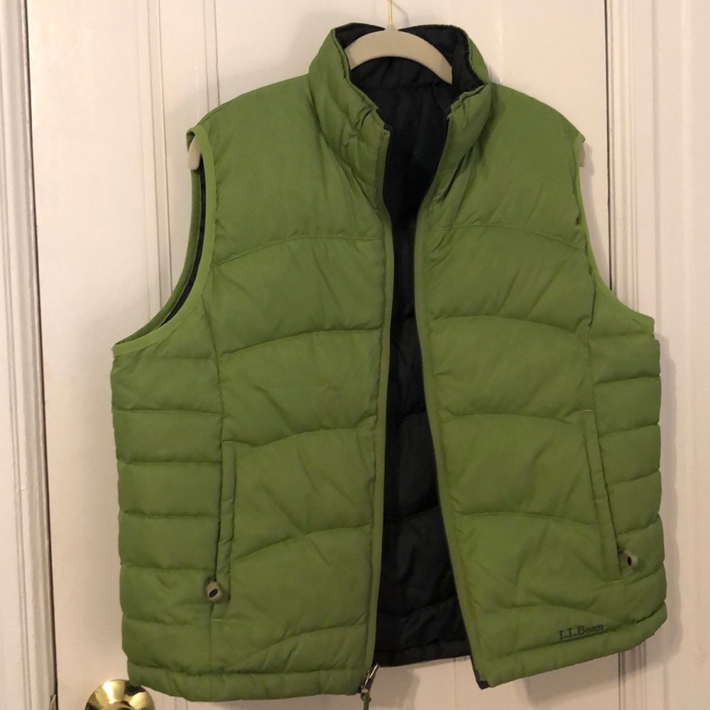 Reversible L.L. Bean down puffer vest